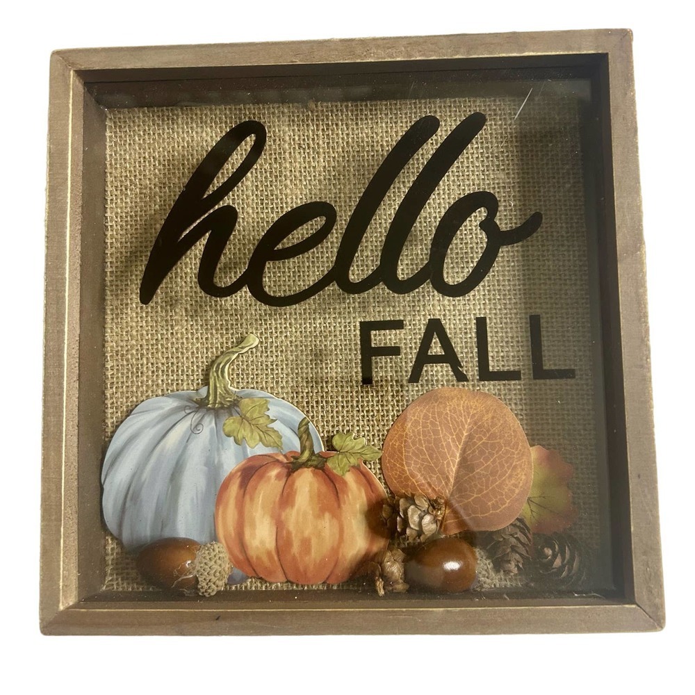 Fall and Autumn Wood Decoration for Home " Hello Fall" - Picture 1 of 11